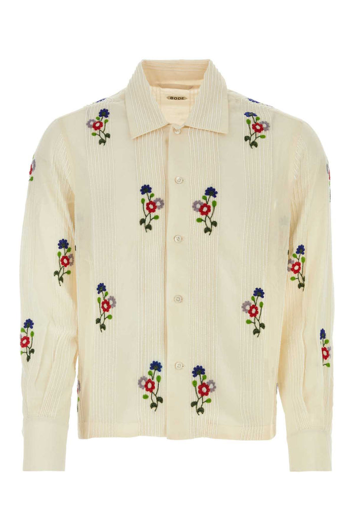 White Multi Exterior: Cotton Camicie