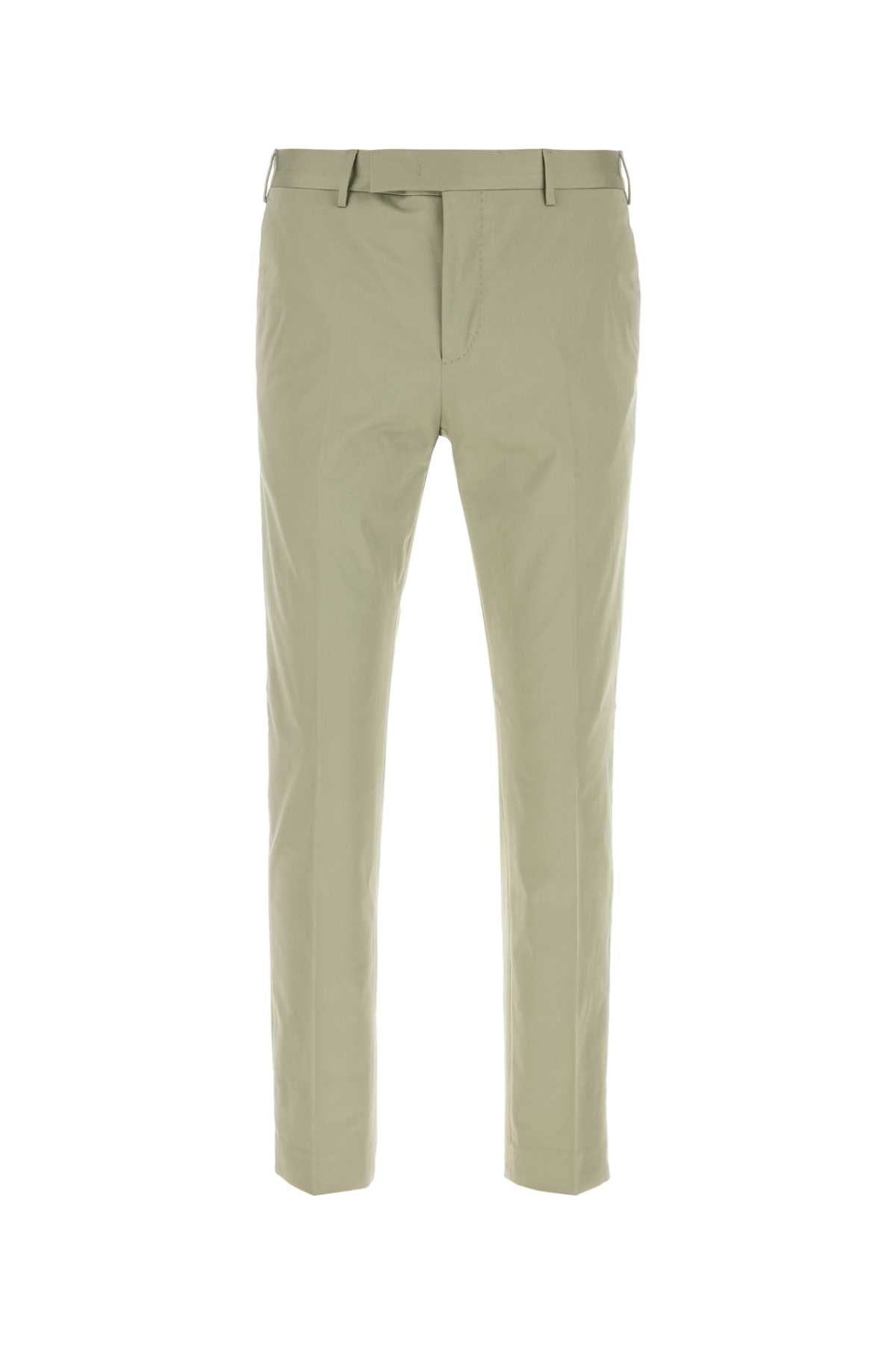 Sage Green Stretch Cotton Pant 0435 Exterior: Elastane Pantaloni