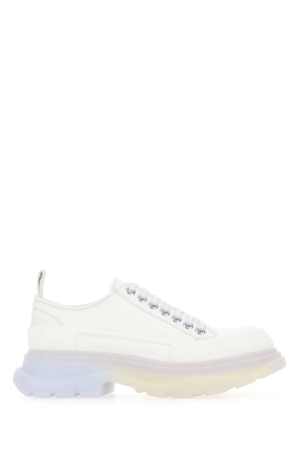 Alexander McQueen Stringate Exterior: 100% Canvas; Interior: 100% Leather; Sole: Rubber sneaker in white