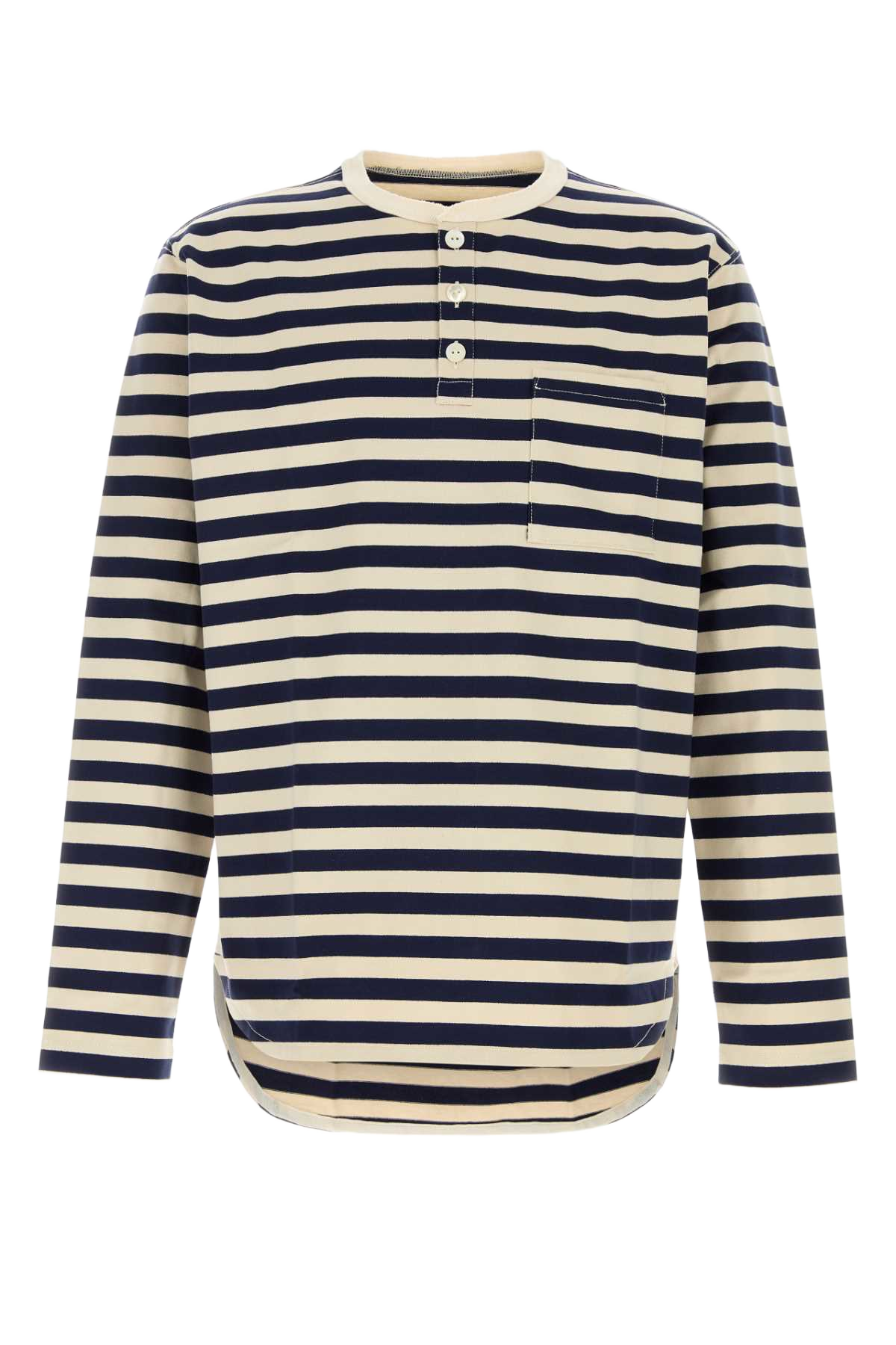 Embroidered Cotton Oversize T-Shirt Ntrlnavy Exterior