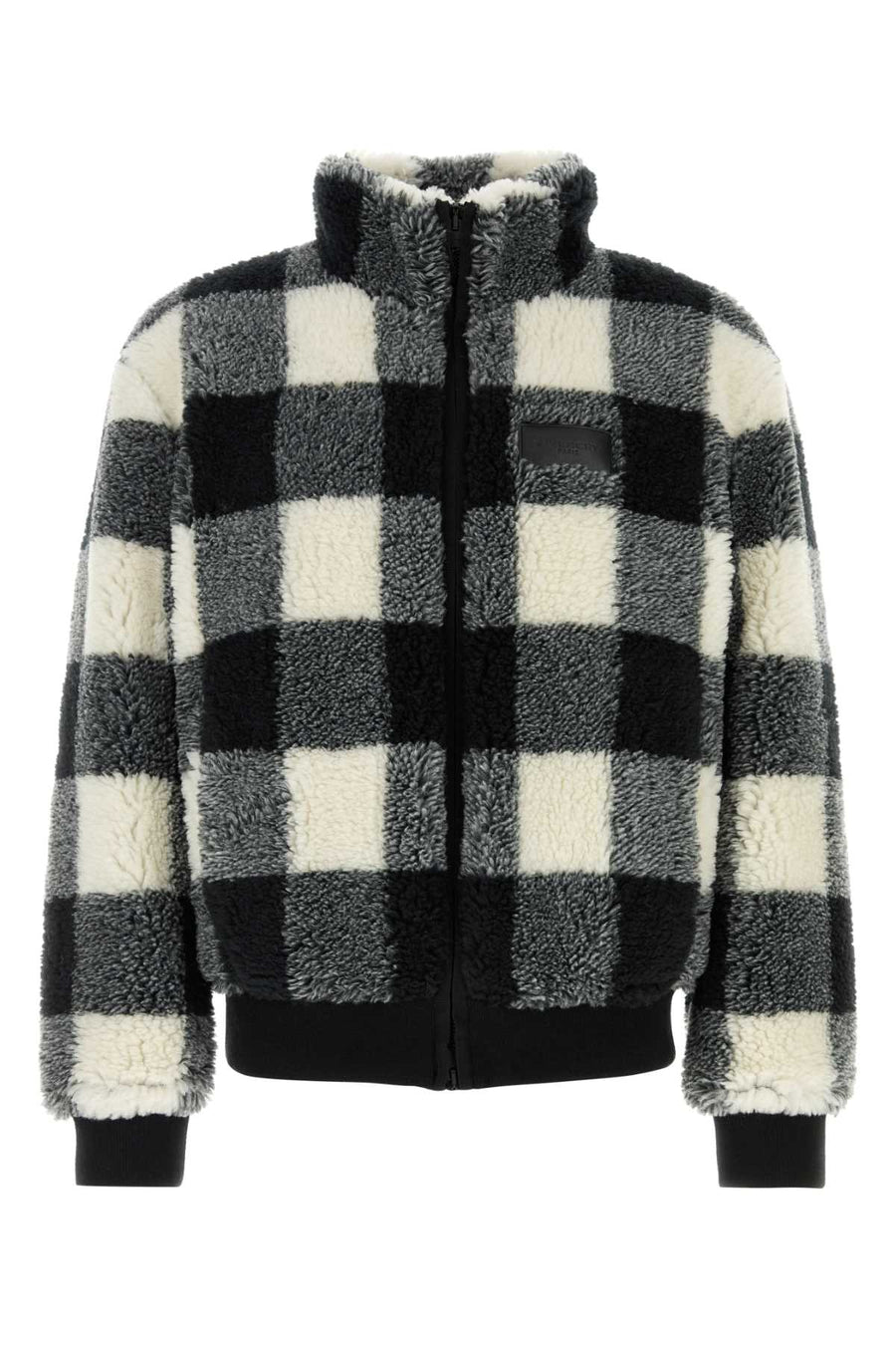 Embroidered Pile Jacket Blackwhite Giacche E Gilet