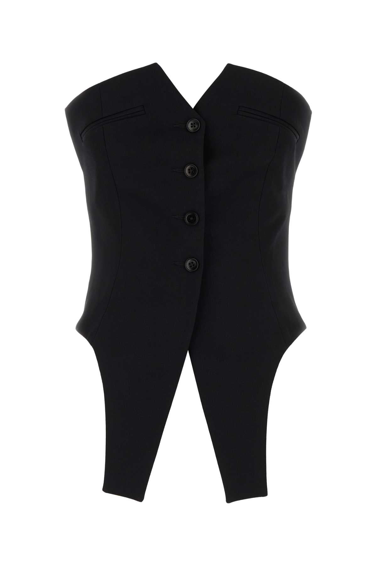 Black Wool Vest Abiti
