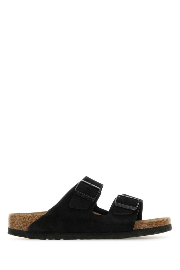 Birkenstock Suede Exterior: 100% Suede flat in black