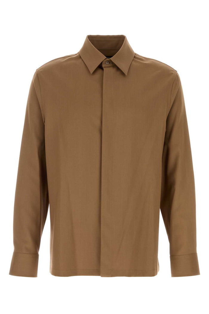 Fs1329au60 F0qe1 Tobacco Exterior: Virgin Wool Camicie
