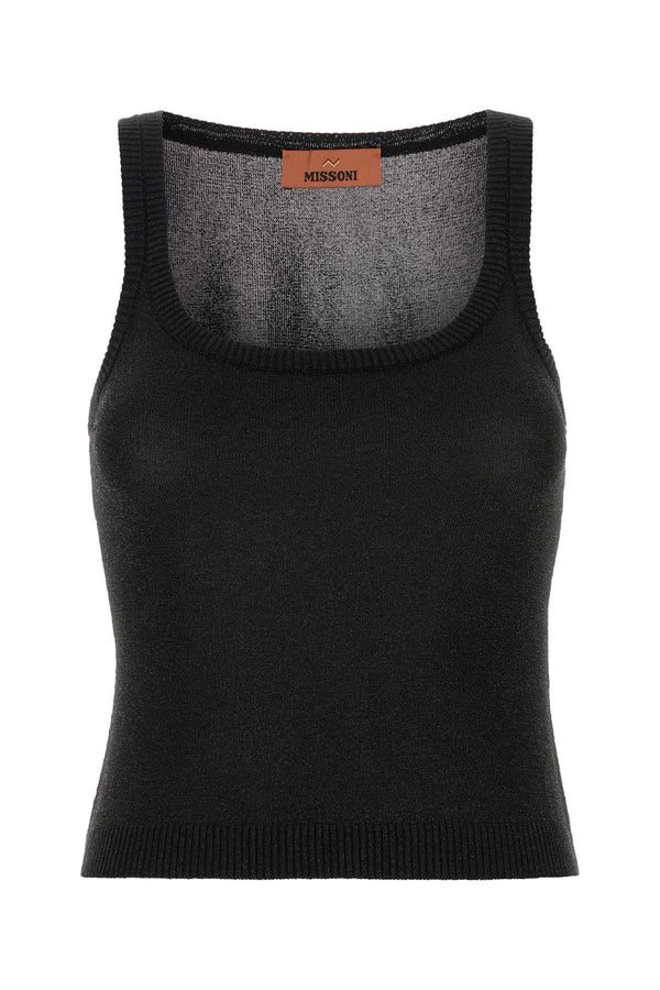 Missoni 88% Viscose tank top in black