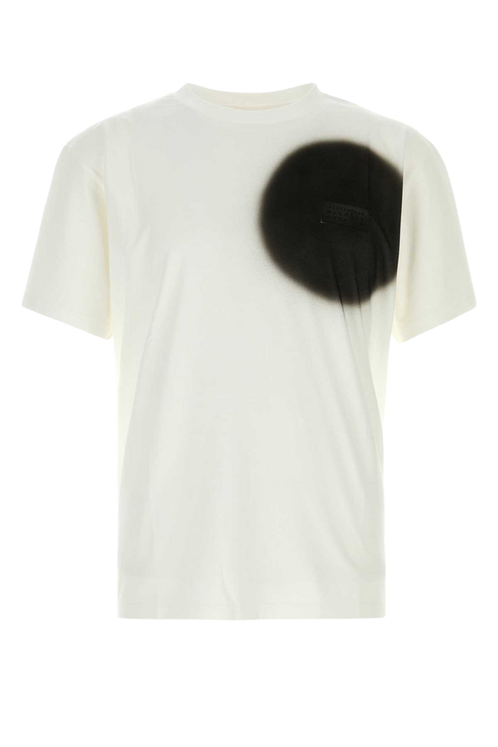 White Cotton T-Shirt Offwhite Cotone