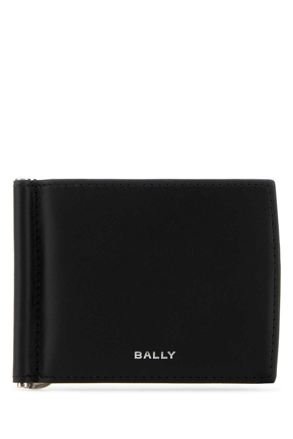 Bally Clip Exterior: 100% Bovine leather card case in black