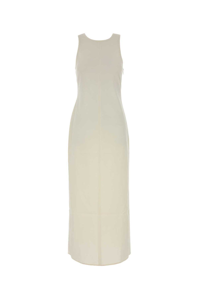 Ivory Cotton Dress Milk Exterior: Abiti