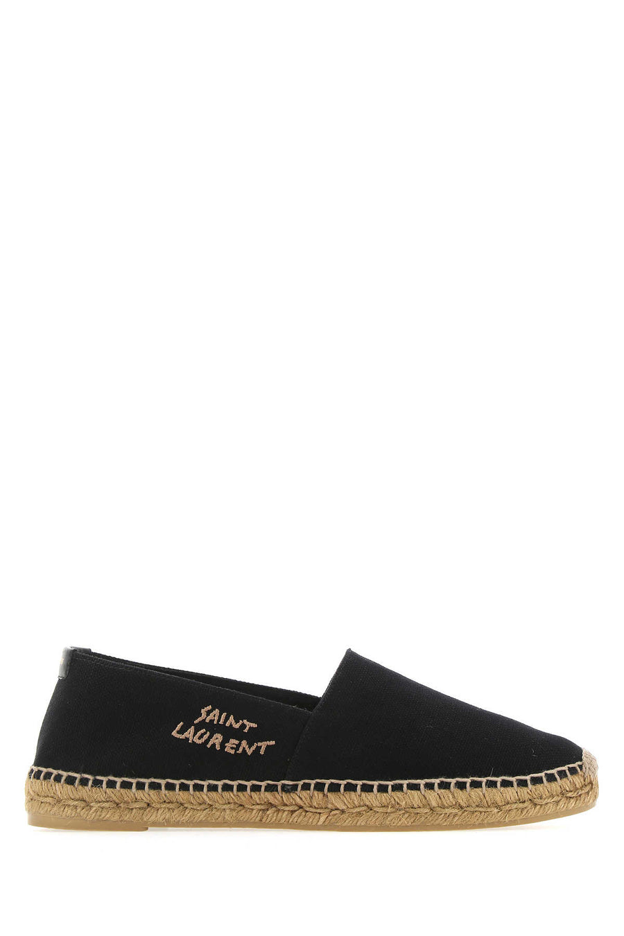 Saint Laurent Exterior: 48% Cotton 48% Linen 4% Polyurethane; Interior: 100% Leather 100% Cord; Sole: Rubber espadrille in black