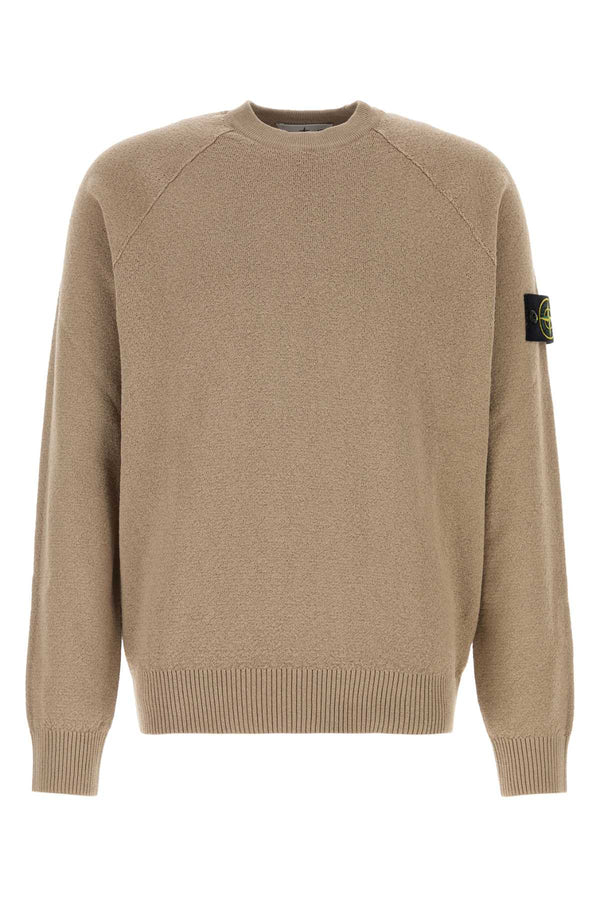 Stone Island 100% Cotton sweater in beige