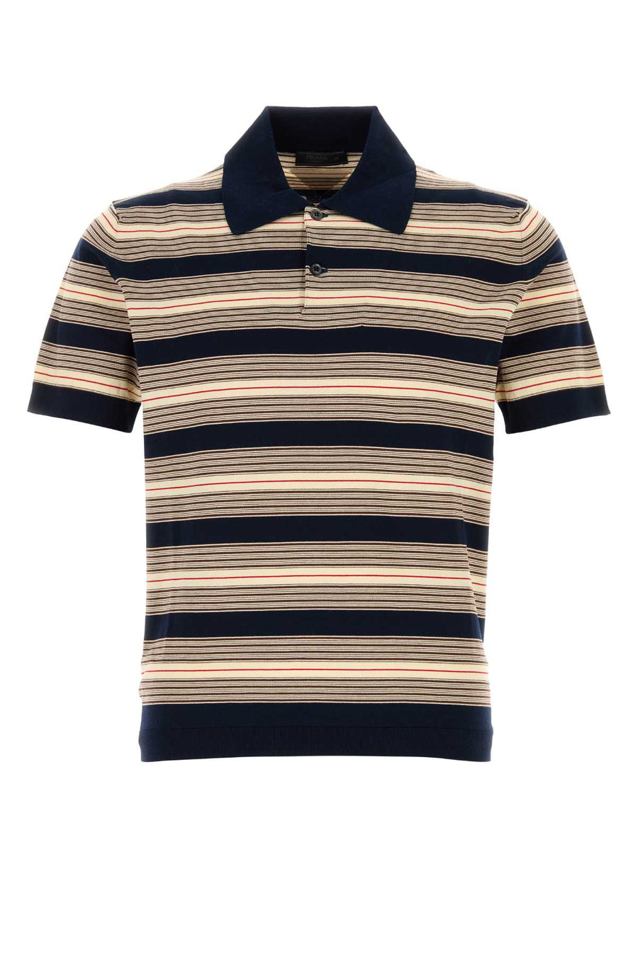 Prada 84% Cotton polo shirt in navy