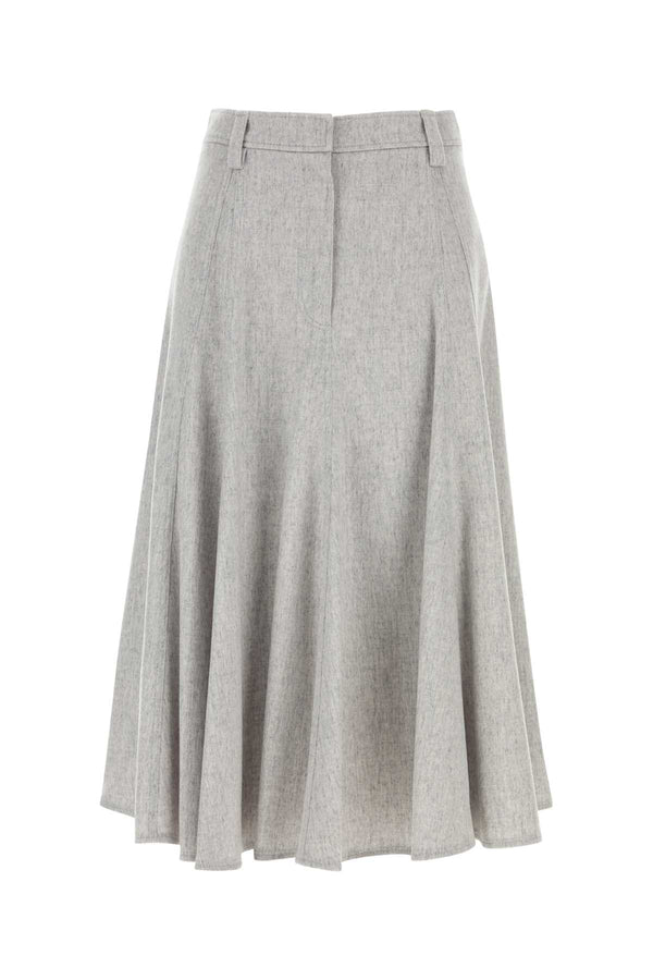 Brunello Cucinelli 100% Wool skirt in gray