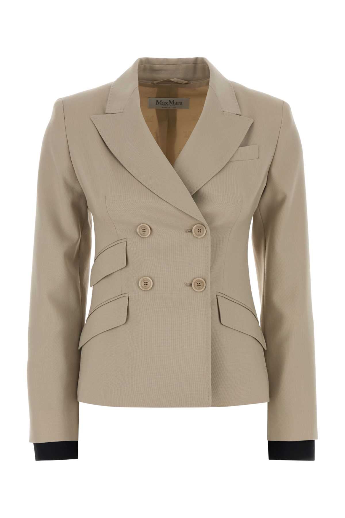 Sand Wool Blend Placido Blazer Beige Giacche E Gilet