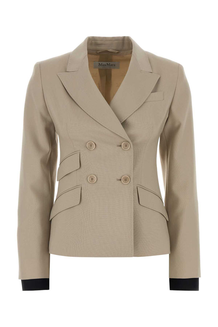 Sand Wool Blend Placido Blazer Beige Giacche E Gilet