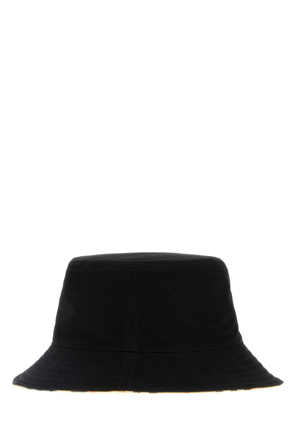 Burberry Gabardine 100% cotton bucket hat in black