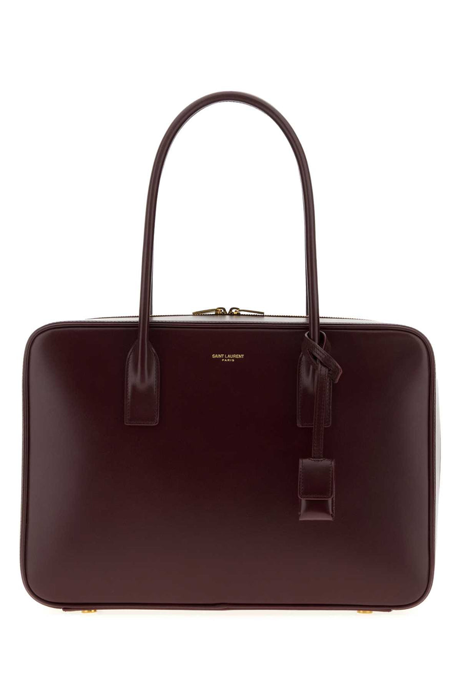 Saint Laurent Bauletto Exterior: 100% Lamb Lining: 100% Suede Finishing: Golden metal shoulder bag in brown
