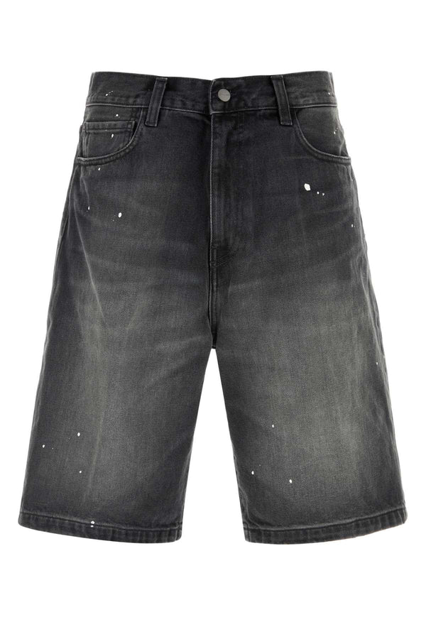 Carhartt Wip Short 100% Cotton denim shorts in black