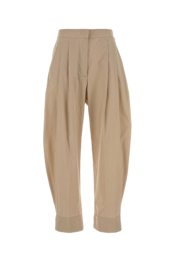 Pt Torino 100% Cotton trousers in beige