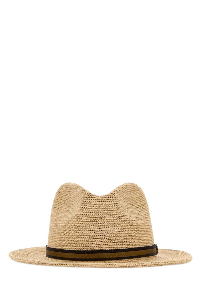 Straw Argentina Hat Naturalecintaarighecafro/lenticchia Exterior: Cappelli