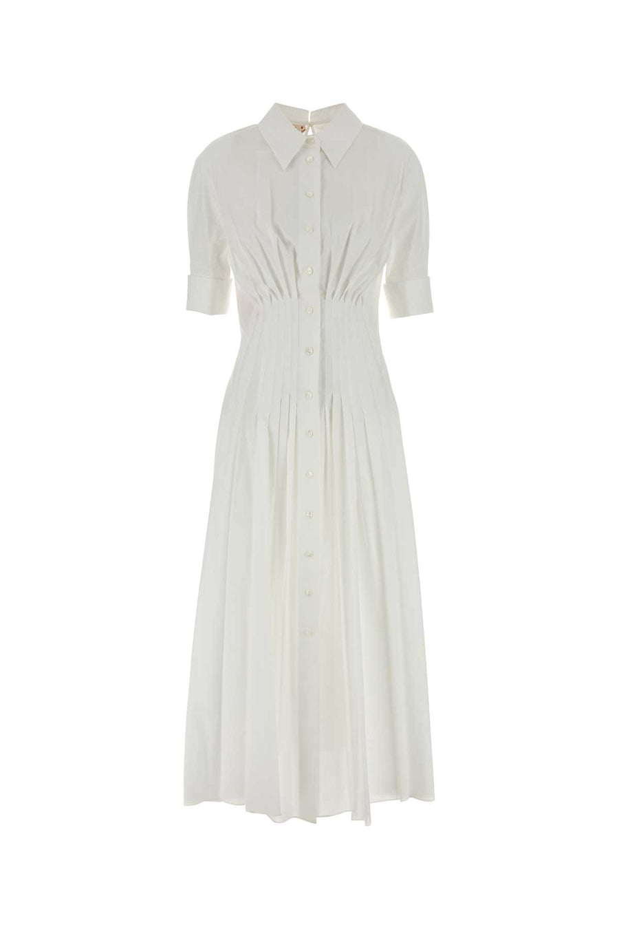 Marni 100% Cotton shirt dress in white