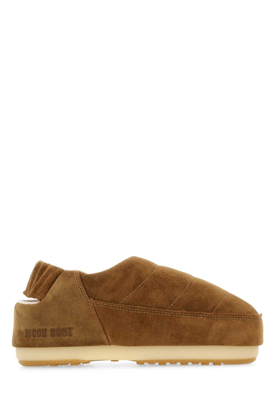 Moon Boot Exterior: 100% Suede slipper in cognac