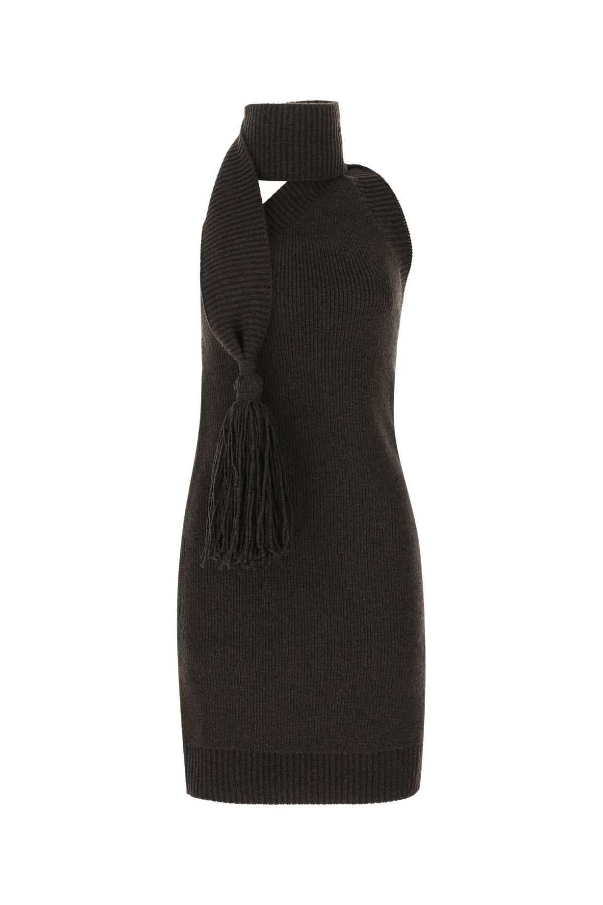 Dark Brown Wool Mini Dress 2113 Exterior: Abiti