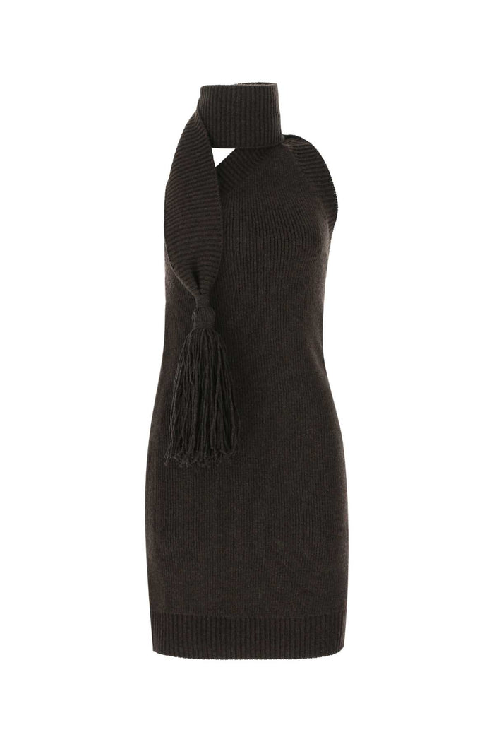 Dark Brown Wool Mini Dress 2113 Exterior: Abiti
