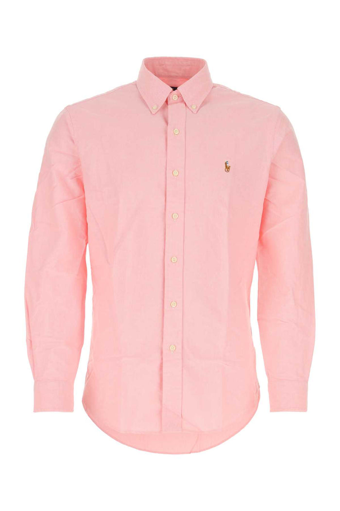 Pastel Pink Oxford Shirt Exterior: Cotton Camicie
