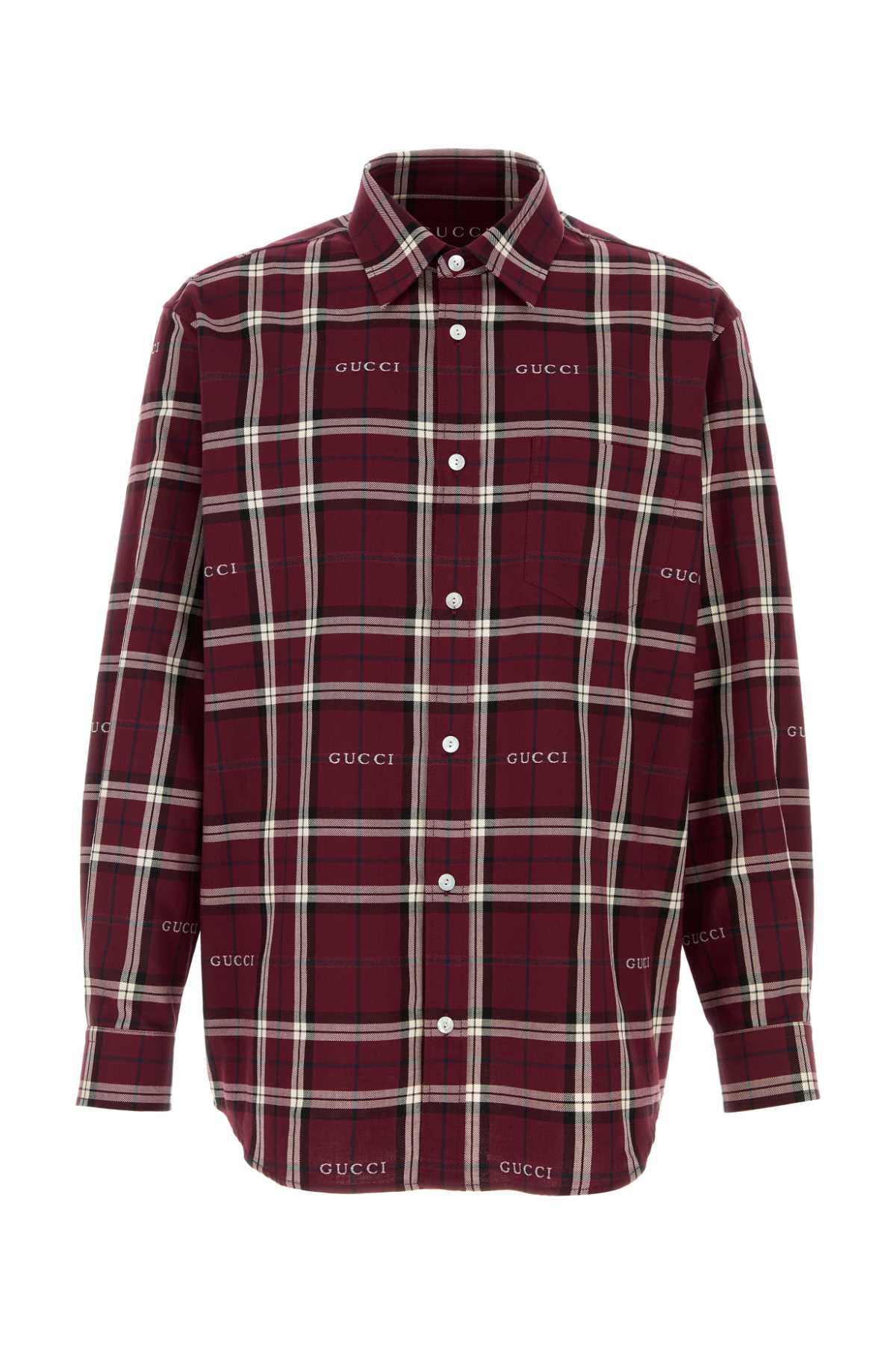 Bordeauxwhitemc Cotton Camicie