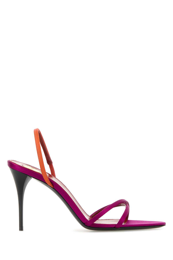 Saint Laurent Exterior: 100% Fabric; Interior: 100% Fabric sandal in magenta