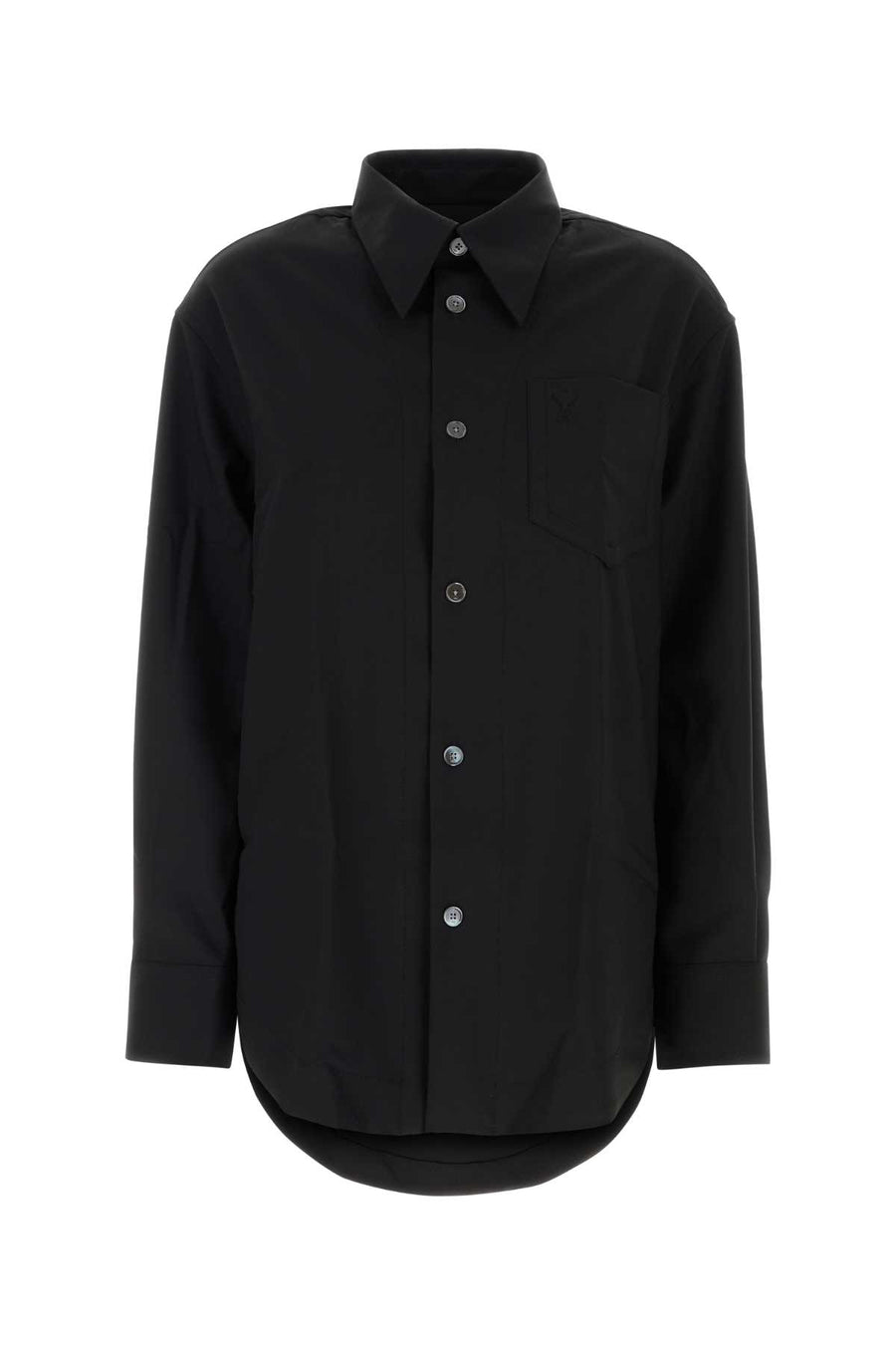 AMI Paris Sleeve 100% Virgin wool shirt in black