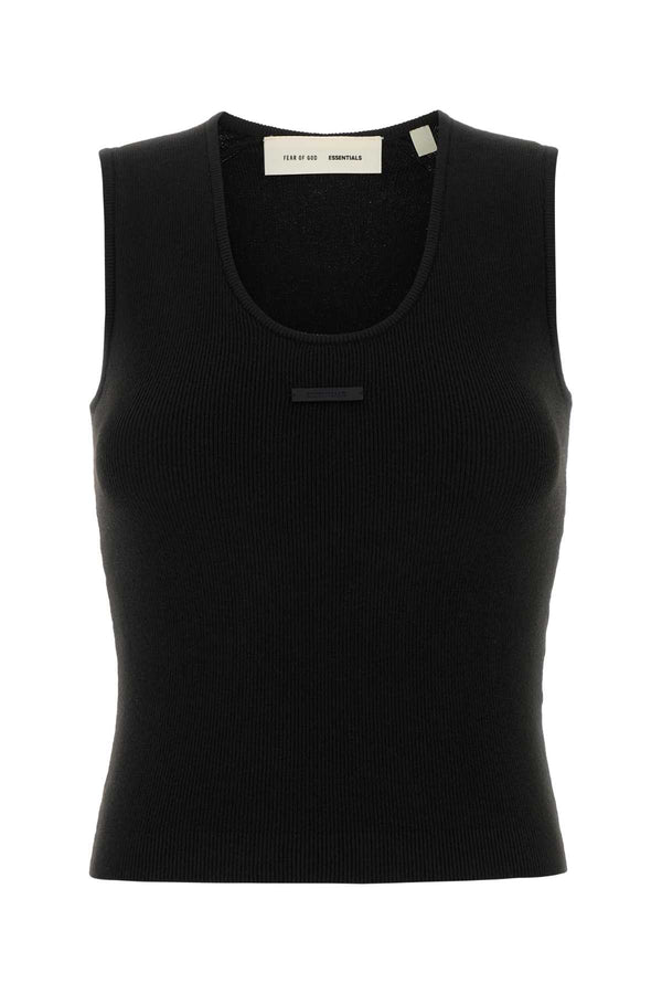 Fear Of God Essential Tank 88% Polyester tank top in black