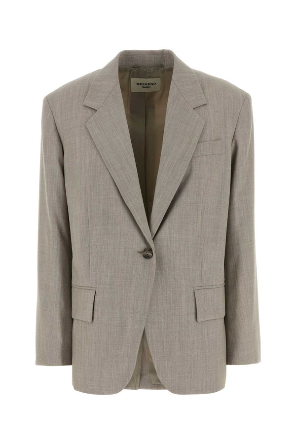 Weekend Monopetto Exterior: 100% Virgin wool; Lining: 50% Acetate 50% Viscose blazer in beige