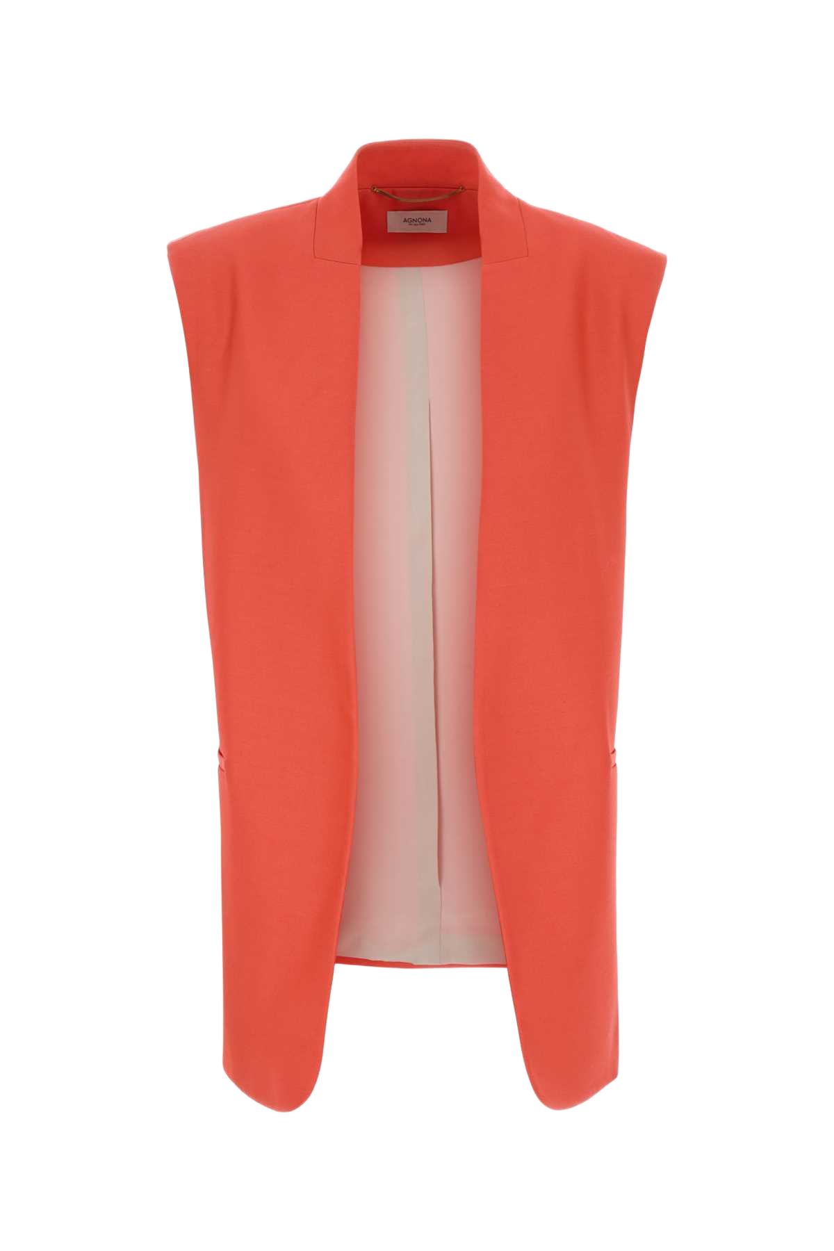Coral Wool Blend Vest Lightredsunset Giacche E Gilet
