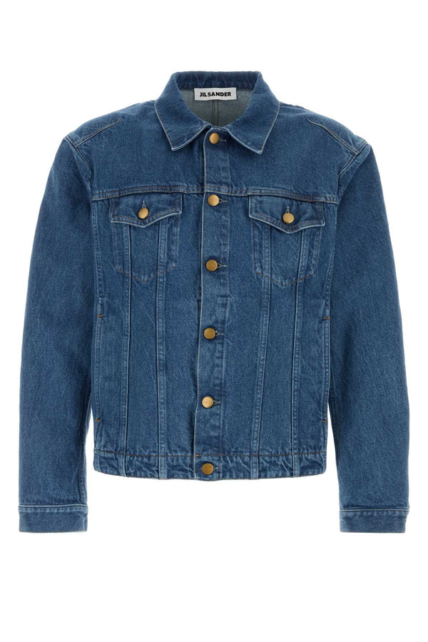 Jil Sander 100% Cotton jacket in blue