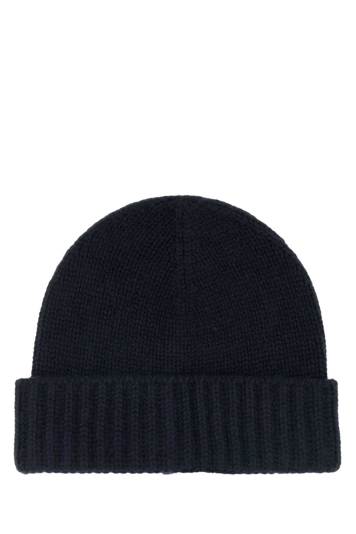 Navy Blue Cashmere Beanie Hat Beluga Exterior: Cuffie