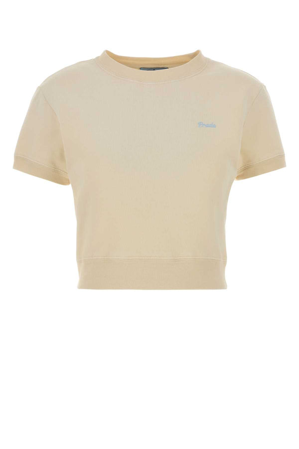Prada 100% Cotton t-shirt in beige