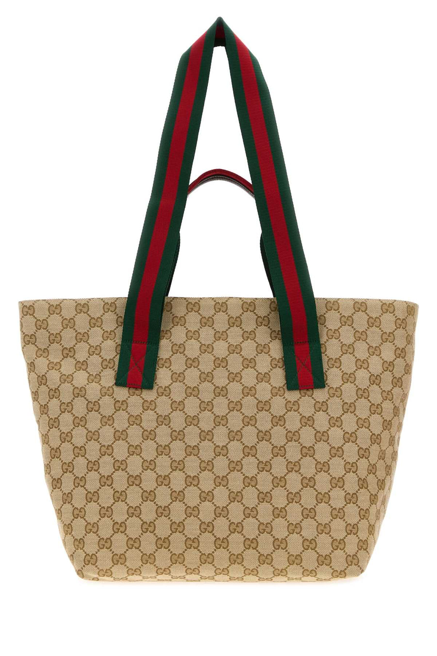 Gucci Exterior: 100% Fabric; Lining: 100% Fabric; Finishing: Golden metal tote bag in beige