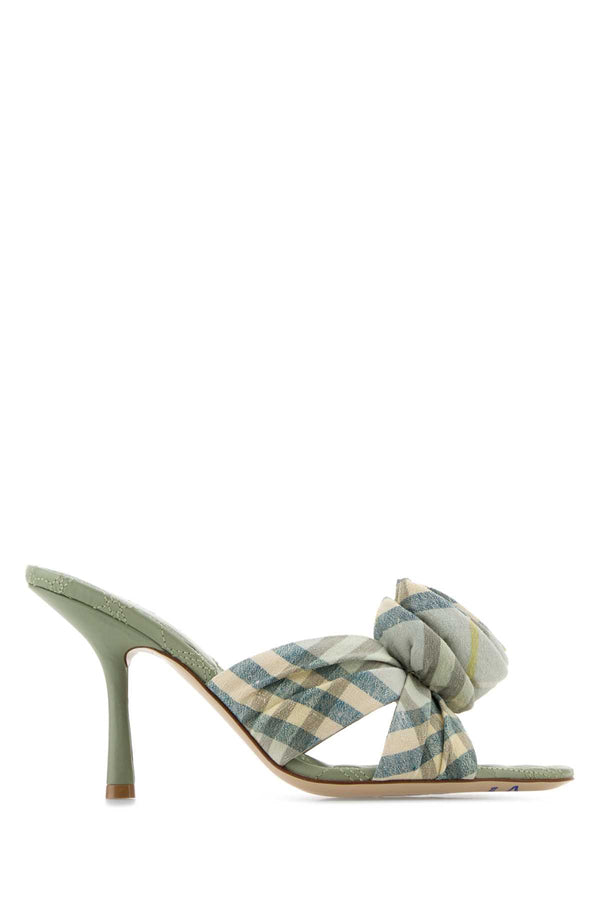 Burberry Exterior: 100% Linen sandal in green