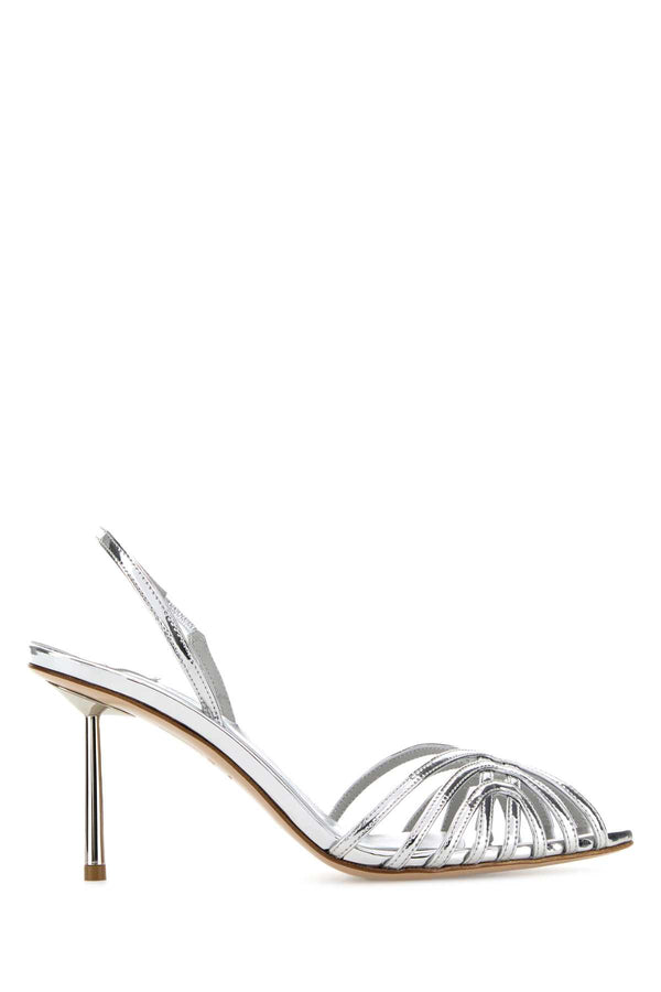 Le Silla Embras Exterior: 100% Leather sandal in silver