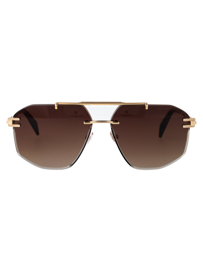 Schl23 0300 Oro Rose' Lucido Metal Sunglasses