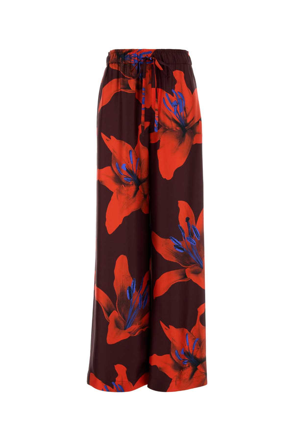 Alexander McQueen Exterior: 100% Silk trousers in burgundy