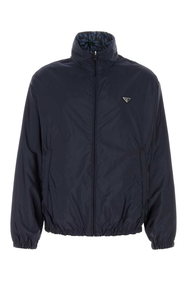 Prada Exterior: 100% Re-Nylon; Interior: 100% Nylon down jacket in navy