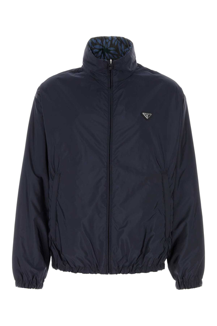Prada Exterior: 100% Re-Nylon; Interior: 100% Nylon down jacket in navy