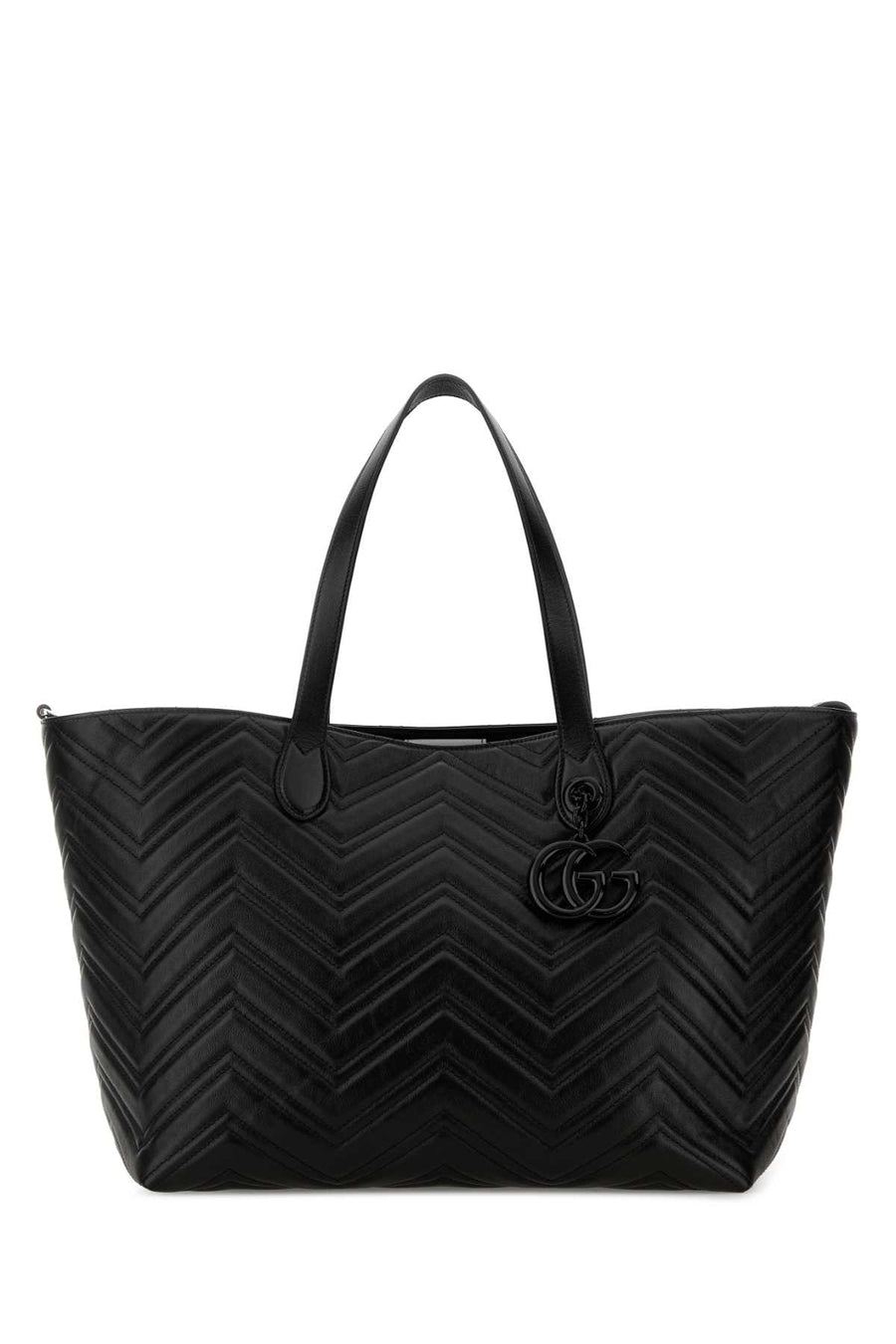 Gucci With Exterior: 100% Leather; Lining: 100% Fabric tote bag in black