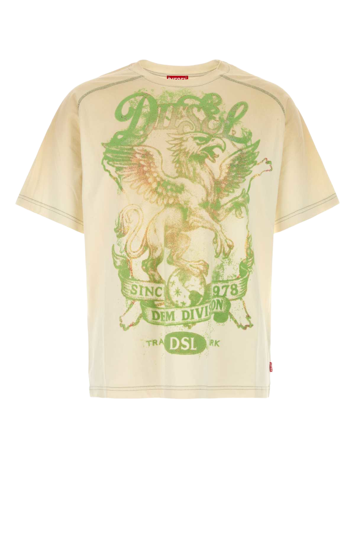 Cream Cotton T-Griffo T-Shirt 1bn Exterior