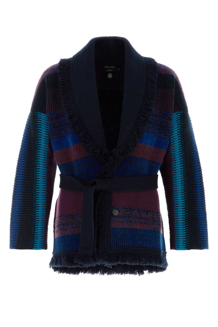 Giorgio Armani X Alanui 90% Cashmere cardigan in blue
