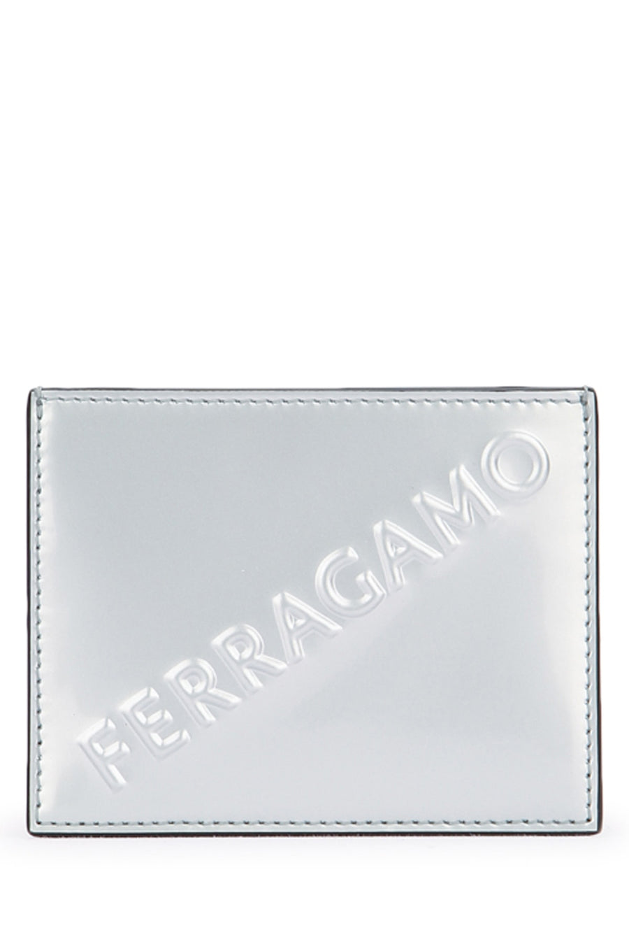 Ferragamo 100% Leather wallet in silver