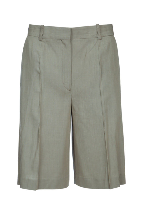 Toteme Fluid 60% Viscose bermuda shorts in taupe