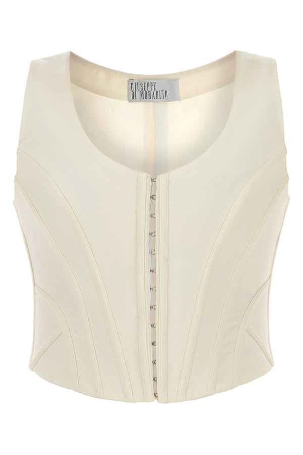 Giuseppe Di Morabito Exterior: 100% Virgin wool; Lining: 100% Viscose bodysuit in white
